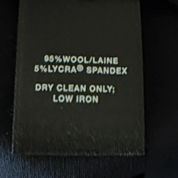 Lafayette 148 NY Black Lightweight Stretch Wool Classic Trousers Size 4 - Picture 12 of 12